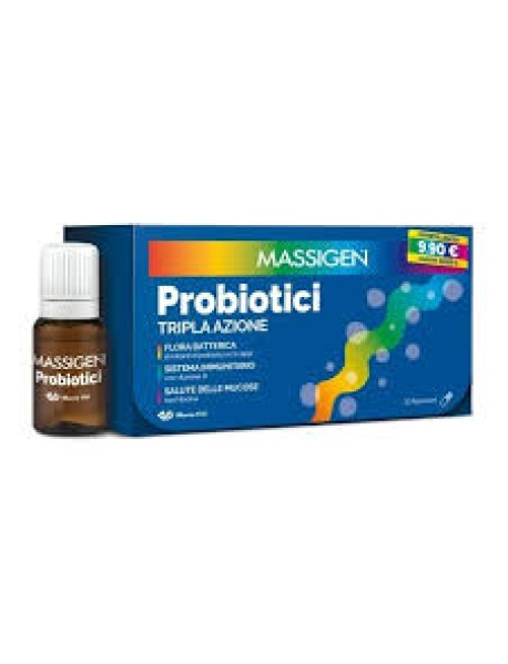 MASSIGEN PROBIOTICI TRIPLA AZIONE 10 FLACONCINI