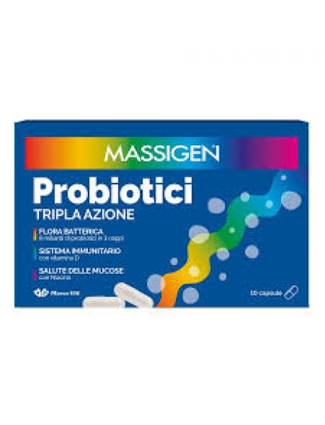 MASSIGEN PROBIOTICI TRIPLA AZIONE 10 CAPSULE