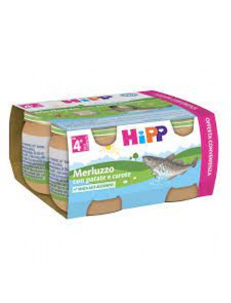 HIPP BIO OMOGENEIZZATO MERLUZZO CON PATATE E CAROTE 4X80G