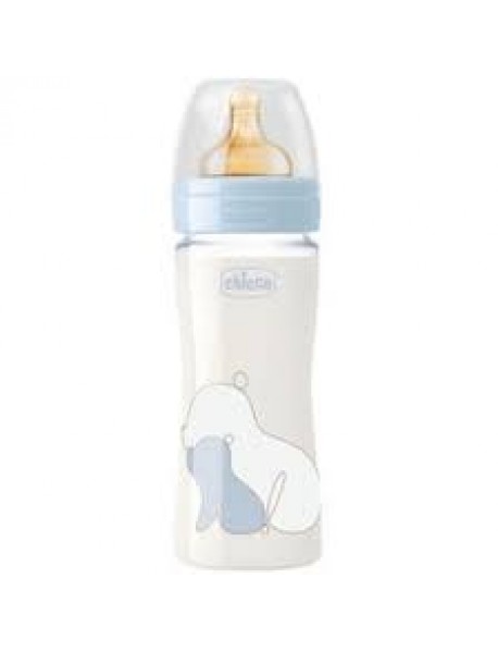 CHICCO BIBERON ORIGINAL TOUCH IN VETRO CON TETTARELLA IN CAUCCIU' BIMBO 240ML