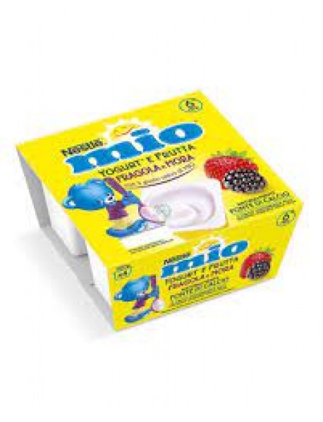 NESTLE' MIO YOGHURT FRUTTA GUSTO FRAGOLA 4 VASETTI DA 100G