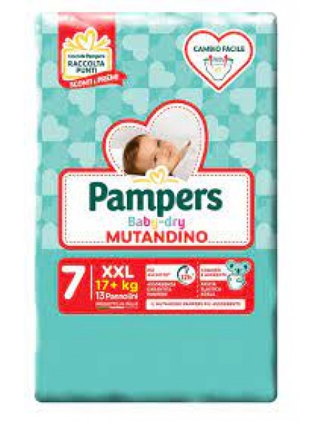 PAMPERS BABYDRY MUTANDINO TAGLIA XXL 17+KG 13 PANNOLINI