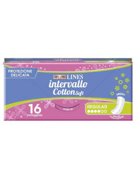 LINES INTERVALLO COTTON SOFT FRESH PROTEGGISLIP DISTESI 16 PEZZI