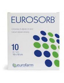 EUROSORB MEDICAZIONE ALGINATO 10X10CM 10 MEDICAZIONI