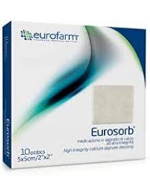 EUROSORB MEDICAZIONE ALGINATO 5X5CM 10 MEDICAZIONI