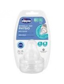 CHICCO PHYSIO TETTARELLA ANTI-COLICA IN SILICONE 6M+ 2 TETTARELLE