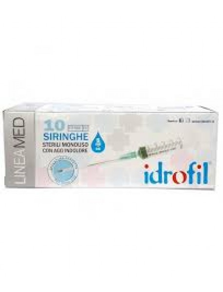 IDROFIL SIRINGHE STERILI 5ML CON AGO INDOLORE 10 PEZZI