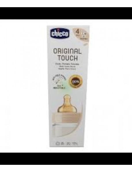 CHICCO BIBERON ORIGINAL TOUCH REGULAR CON TETTARELLA IN CAUCCIU' GIRL 330ML 27634.1