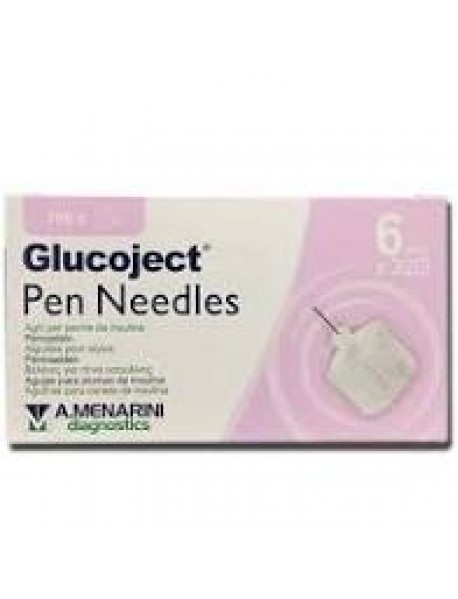 GLUCOJECT PEN NEEDLES AGHI PER PENNA DA INSULINA 6MM G32