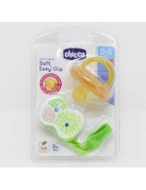 CHICCO SOFT EASY CLIP GOMMOTTO IN CAUCCIU' CON CLIP NEUTRA 0-6M