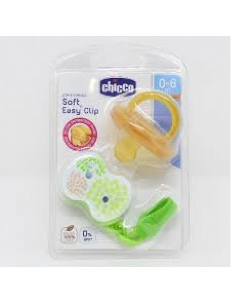 CHICCO SOFT EASY CLIP GOMMOTTO IN CAUCCIU' CON CLIP NEUTRA 0-6M