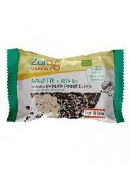 FIOR DI LOTO ZER%GLUTINE GALLETTE DI RISO CON CIOCCOLATO FODENTE E COCCO 33G