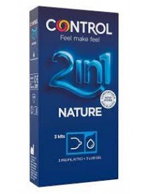 CONTROL 2IN1 NATURE + NATURE LUBE 2 PROFILATTICI