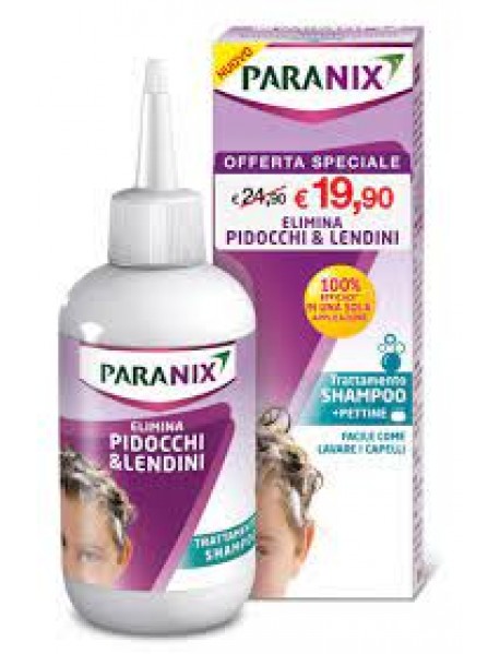 PARANIX TRATTAMENTO SHAMPOO + PETTINE - PIDOCCHI E LENDINI