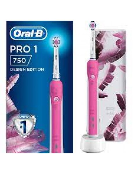 ORAL-B PRO1 ROSA SPAZZOLINO ELETTRICO RICARICABILE + 1 TESTINA + 1 CUSTODIA VIAGGIO