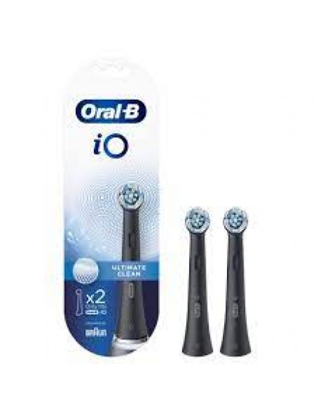 ORAL-B IO ULTIMATE CLEAN BLACK 2 TESTINE RICAMBIO COLORE NERO