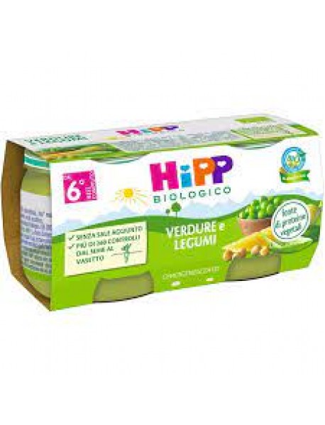 HIPP BIO OMOGENEIZZATO VERDURE E LEGUMI 2X80G