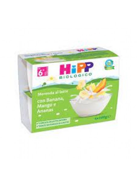 HIPP MERENDA AL LATTE BANANA E MANGO 4x100G