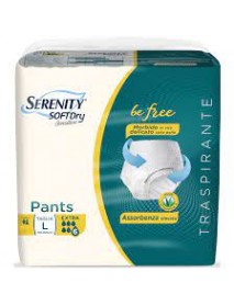 SERENITY PANTS SOFT DRY SENSITIVE PANNOLONI EXTRA TAGLIA L 14 PEZZI