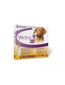 VECTRA 3D SPOTON 3 PIPETTE CANI 1,5-4KG GIALLO