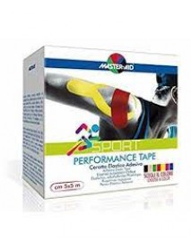 MASTER-AID SPORT PERFORMANCE TAPE CEROTTO ELASTICO ADESIVO BEIGE 5CMX5MT