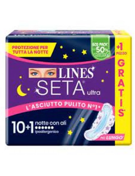 LINES SETA ULTRA NOTTE CON ALI 10 + 1 PEZZO