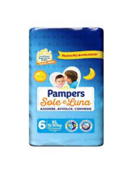 PAMPERS SOLE&LUNA 6 XL 15-30KG 13 PANNOLINI