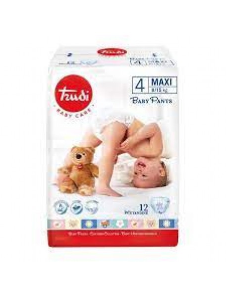 TRUDI BABY CARE PANTS PANNOLINI MUTANDINA MAXI 8/15KG 12 PEZZI