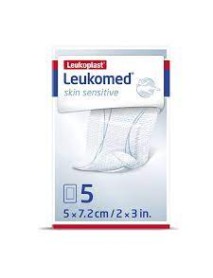 LEUKOMED SKIN SENSITIVE 5X7,2CM 5 MEDICAZIONI