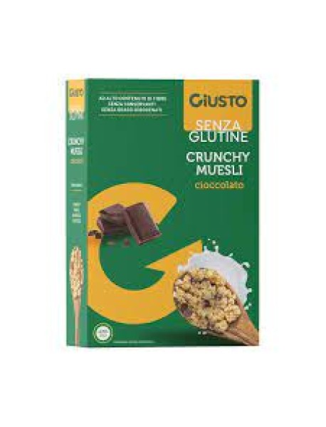 GIUSTO SENZA GLUTINE CRUNCHY MUESLI AVENA E CIOCCOLATO 375G