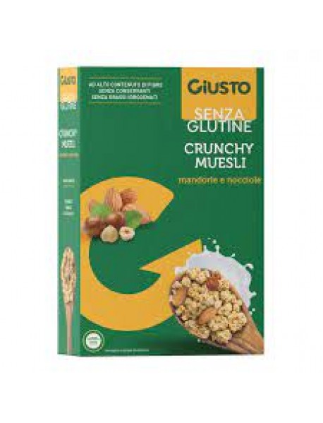 GIUSTO SENZA GLUTINE CRUNCHY MUESLI AVENA E MANDORLE 375G 