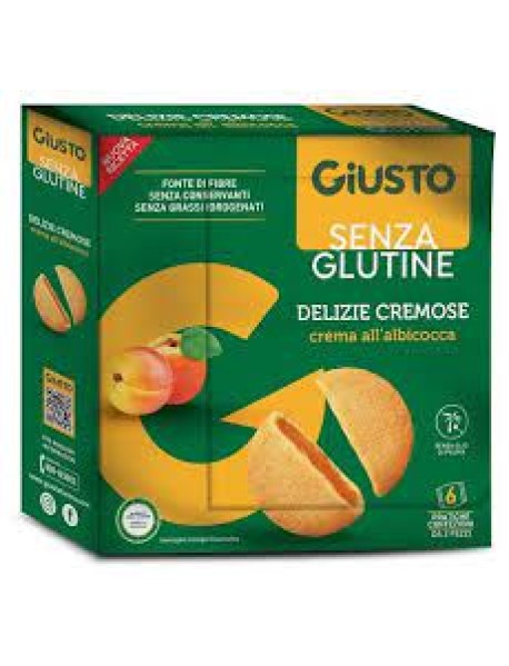 GIUSTO SENZA GLUTINE DELIZIE CREMOSE ALBICOCCA 180G