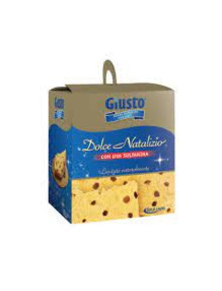 GIUSTO SENZA ZUCCHERI AGGIUNTI DOLCE NATALIZIO CON UVA SULTANINA 600G