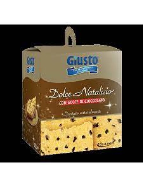 GIUSTO SENZA ZUCCHERI AGGIUNTI DOLCE NATALIZIO CON GOCCE DI CIOCCOLATO 600G