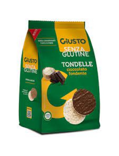 GIUSTO SENZA GLUTINE TONDELLE AL CIOCCOLATO FONDENTE 60G