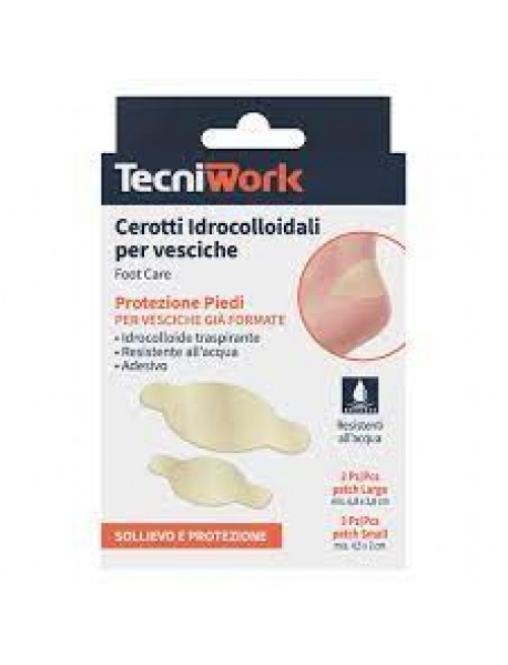 TECNIWORK CEROTTI IDROCOLLOIDALI PER VESCICHE 5 CEROTTI