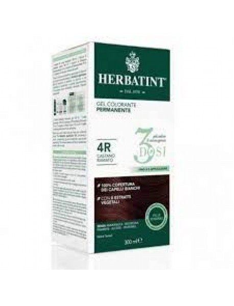 HERBATINT GEL COLORANTE PERMANENTE 3 DOSI 4R CASTANO RAMATO 300ML