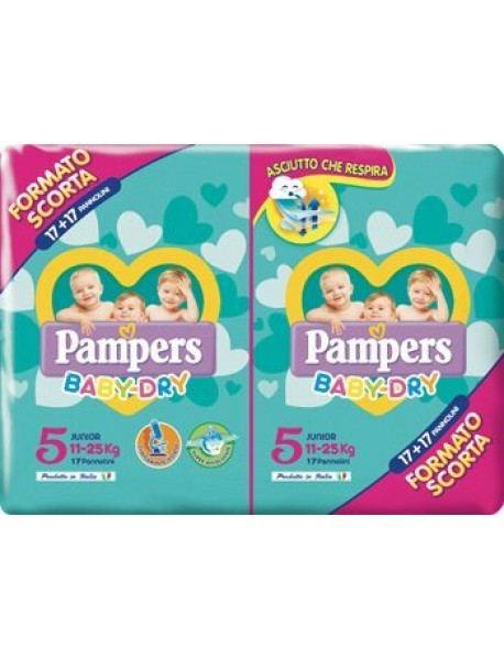 PAMPERS BABY-DRY TRIO XL TAGLIA 6 (15-30KG) 45PZ 9362