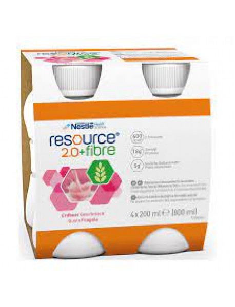 RESOURCE JUNIOR FIBRE FRAGOLA 4x200ML