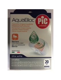 PIC AQUABLOC CEROTTI IMPERMEABILI ROTONDI 22,5MM 20 CEROTTI