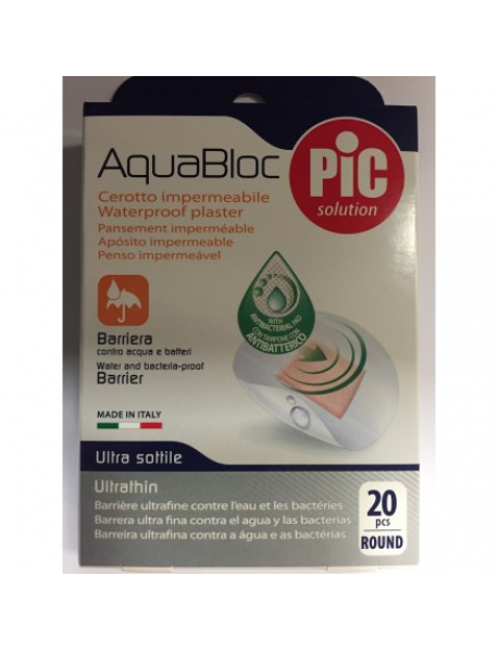 PIC AQUABLOC CEROTTI IMPERMEABILI ROTONDI 22,5MM 20 CEROTTI