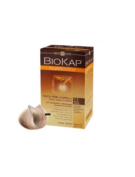 BIOS LINE BIOKAP NUTRICOLOR TINTURA PER CAPELLI 7,1 BIONDO SVEDESE 140ML