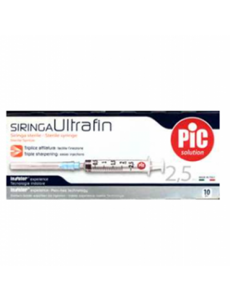 PIC SIRINGA ULTRAFIN 2,5ML G23 1/4 10 SIRINGHE 