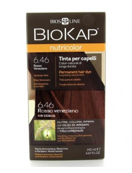 BIOS LINE BIOKAP NUTRICOLORTINTURA PER CAPELLI 6,46 ROSSO VENEZIANO 140ML