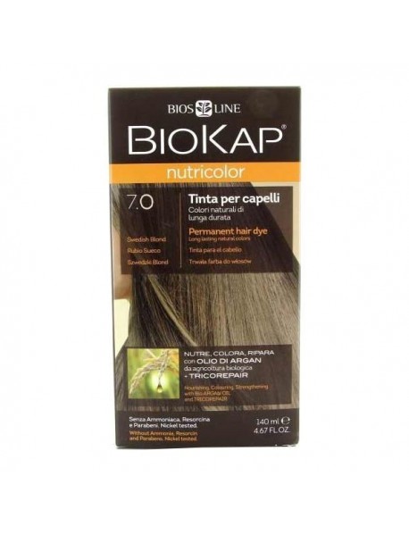 BIOS LINE BIOKAP NUTRICOLOR TINTURA PER CAPELLI 7,0 BIONDO MEDIO 140ML