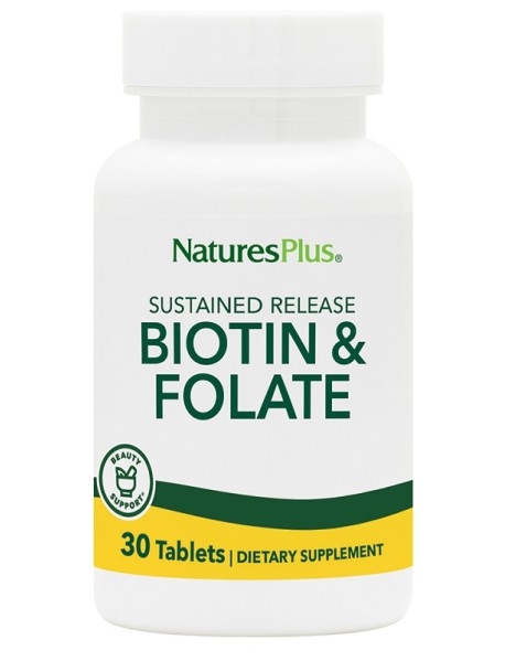 NATURE'S PLUS BIOTINA E ACIDO FOLICO 30 TAVOLETTE 