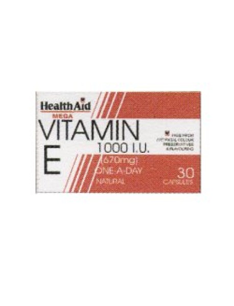 VITAMINA E 600GR 30CP HEALTH AID