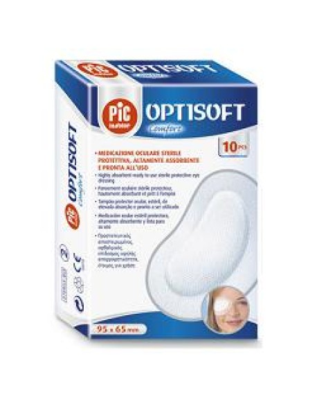 PIC OPTISOFT COMFORT GARZE OCULARI ADESIVE 10 GARZE