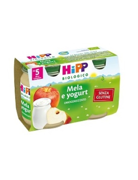 HIPP BIO OMOGENEIZZATO MELA E YOGURT 2X125G