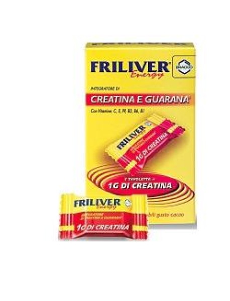 FRILIVER ENERGY CREATINA E GUARANA' 20 TAVOLETTE GUSTO CACAO